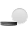 Noritake Colorstax Ombre Stax 9.75" Dinner Plates, Set Of 4 In Black