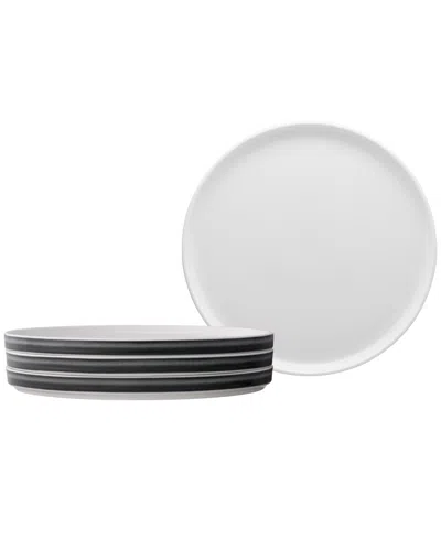 Noritake Colorstax Ombre Stax 9.75" Dinner Plates, Set Of 4 In Black