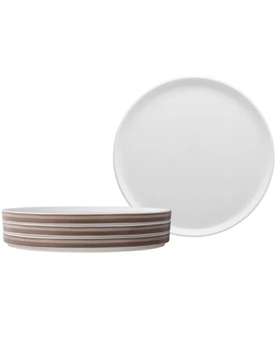 Noritake Colorstax Ombre Stax 9.75" Dinner Plates, Set Of 4 In Brown