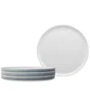 Noritake Colorstax Ombre Stax 9.75" Dinner Plates, Set Of 4 In Gray