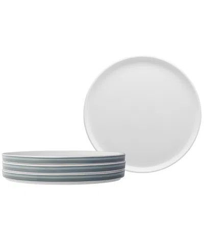 Noritake Colorstax Ombre Stax 9.75" Dinner Plates, Set Of 4 In Gray