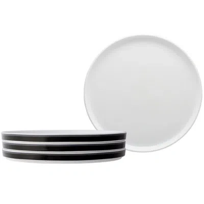 Noritake Colorstax Stripe Dinner Plates, 9 3/4" In Black