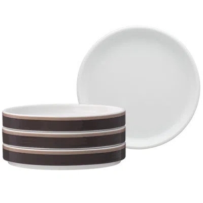 Noritake Colorstax Stripe Small Plates 6" In Brown