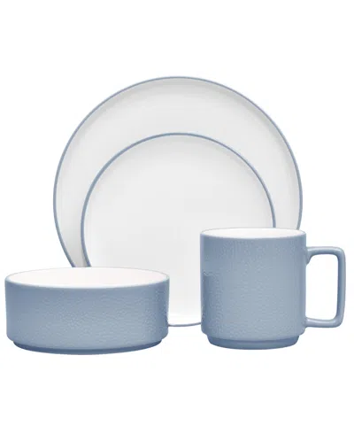 Noritake Colortex Stone 4 Piece Place Setting In Aqua