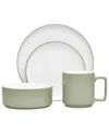Noritake Colortex Stone 4 Piece Place Setting In Green