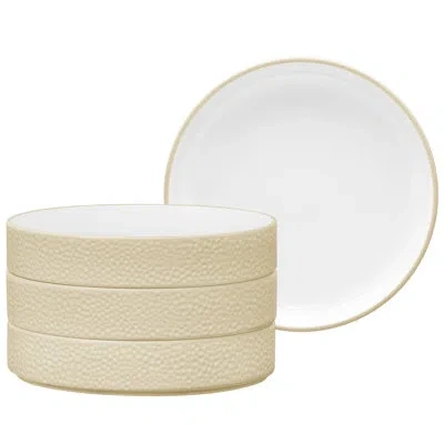 Noritake Colortex Stone Stax Deep Plates, 7 1/2", 12 Oz. In Ivory