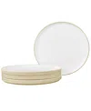 Noritake Colortex Stone Stax Ivory Salad Plates, Set Of 4 In Ivory