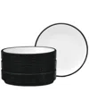 Noritake Colortex Stone Stax Mini Plates, Set Of 4 In Black