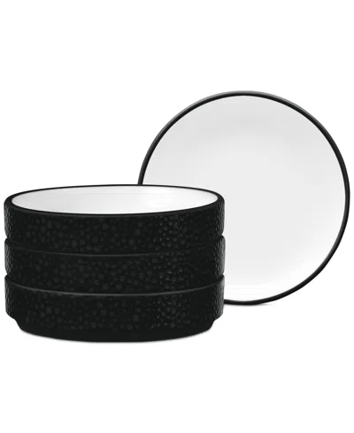 Noritake Colortex Stone Stax Mini Plates, Set Of 4 In Black