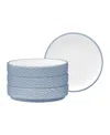 Noritake Colortex Stone Stax Mini Plates, Set Of 4 In Blue