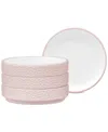 Noritake Colortex Stone Stax Mini Plates, Set Of 4 In Blush