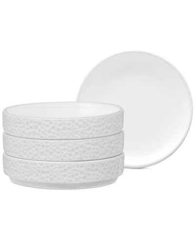 Noritake Colortex Stone Stax Mini Plates, Set Of 4 In White