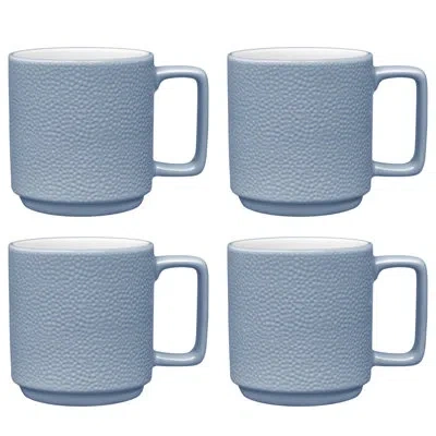 Noritake Colortex Stone Stax Mugs, 16 Oz. In Aqua