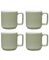 NORITAKE COLORTEX STONE STAX MUGS, SET OF 4