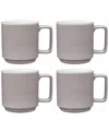 Noritake Colortex Stone Stax Mugs, Set Of 4 In Taupe