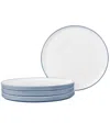 Noritake Colortex Stone Stax Salad Plates, Set Of 4 In Blue