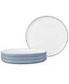 Noritake Colortex Stone Stax Small Plates, Set Of 4 In Blue