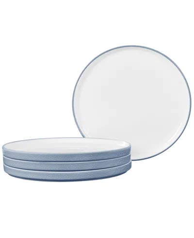 Noritake Colortex Stone Stax Small Plates, Set Of 4 In Blue