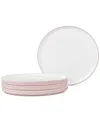 Noritake Colortex Stone Stax Small Plates, Set Of 4 In Blush