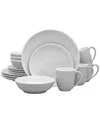 Noritake Colortrio Coupe 16 Piece Dinnerware Set, Service For 4 In Slate