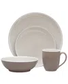Noritake Colortrio Coupe 4 Piece Place Setting In Clay