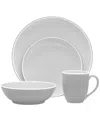 Noritake Colortrio Coupe 4 Piece Place Setting In Slate