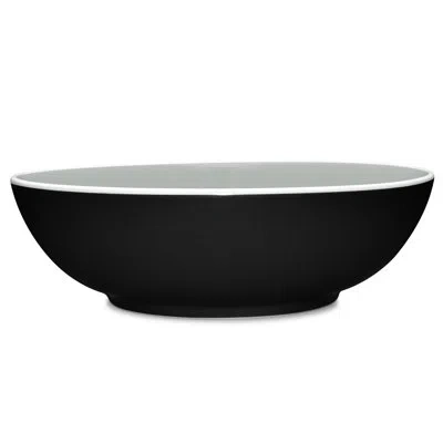 Noritake Colortrio Graphite Round Vegetable Bowl 9.5", 61 Oz. In Black