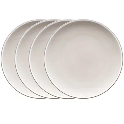 Noritake Colortrio Set Of 4 Coupe Salad Plates, 8.25" In Brown