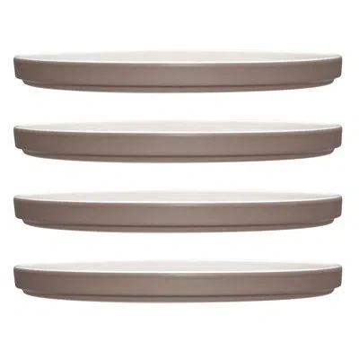 Noritake Colortrio Set Of 4 Stax Dinner Plates, 9-3/4" In Brown
