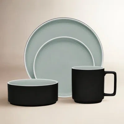 Noritake Colortrio Stax 4-piece Place Setting, Service For 1 In Graphite