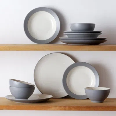 Noritake Colorwave 12-piece Coupe Dinnerware Set, Service For 4 In Slate