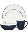 Noritake Colorwave Coupe 4 Piece Place Setting In Navy