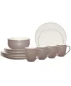 NORITAKE COLORWAVE COUPE 16 PC. DINNERWARE SET, SERVICE FOR 4