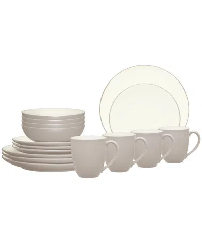 Noritake Colorwave Coupe 16 Pc. Dinnerware Set, Service For 4 In Sand