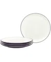 Noritake Colorwave Coupe Dinner Plates, Set Of 4 In Plum