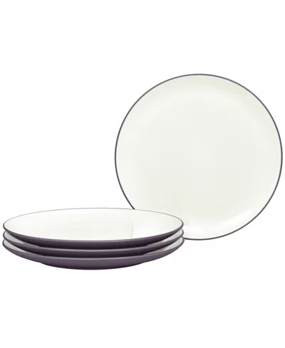 Noritake Colorwave Coupe Dinner Plates, Set Of 4 In Plum