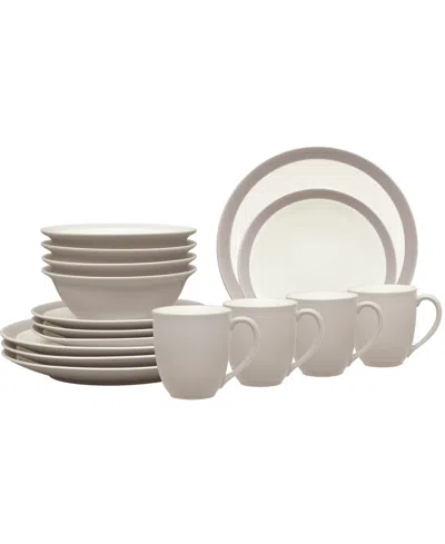 Noritake Colorwave Curve 16 Pc. Dinnerware Set, Service For 4 In Sand