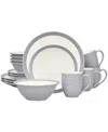 Noritake Colorwave Curve 16 Pc. Dinnerware Set, Service For 4 In Slate