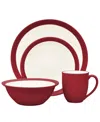 Noritake Colorwave Curve 4-piece Place Setting In Raspberry