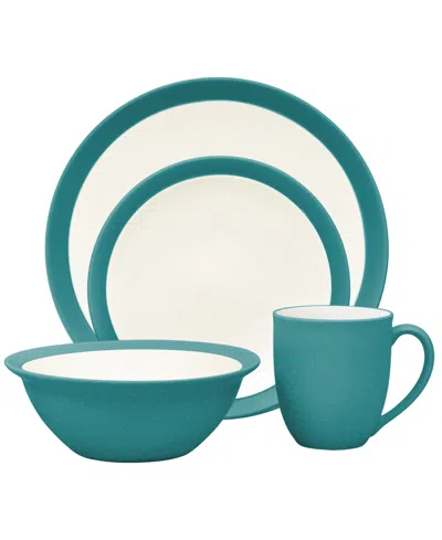 Noritake Colorwave Curve 4-piece Place Setting In Turquoise