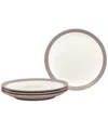 Noritake Colorwave Curve Set Of 4 Dinner Plate 11" In Clay