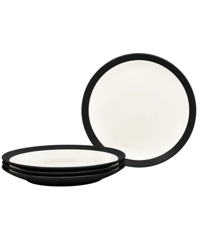 Noritake Colorwave Curve Set Of 4 Dinner Plate 11" In Graphite