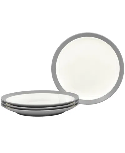Noritake Colorwave Curve Set Of 4 Dinner Plate 11" In Slate