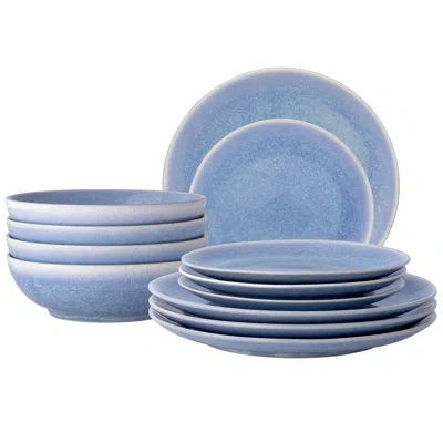 Noritake Colorwave Kiln Azure 12-piece Dinnerware Set, Service For 4 In Blue