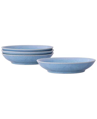 Noritake Colorwave Kiln Azure Coupe Pasta Bowls, Set Of 4 In Blue