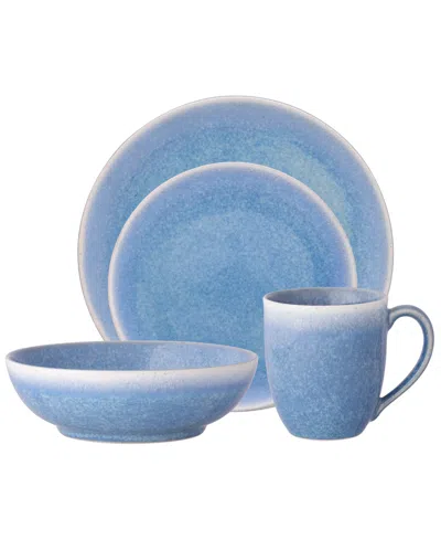 Noritake Colorwave Kiln Azure Coupe Place Setting 4-pc. Set, Service For 1 In Blue