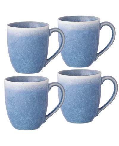 Noritake Colorwave Kiln Azure Mugs, Set Of 4 In Blue