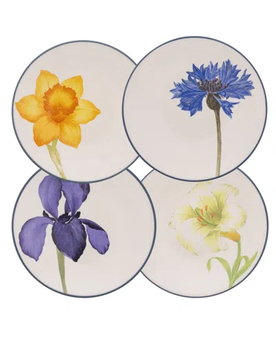 Noritake Colorwave Mini Floral Appetizer Plates, Set Of 4 In Blue