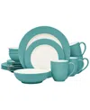Noritake Colorwave Rim 16-pc. Dinnerware Set, Service For 4 In Blue