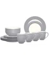 Noritake Colorwave Rim 16-pc. Dinnerware Set, Service For 4 In Gray